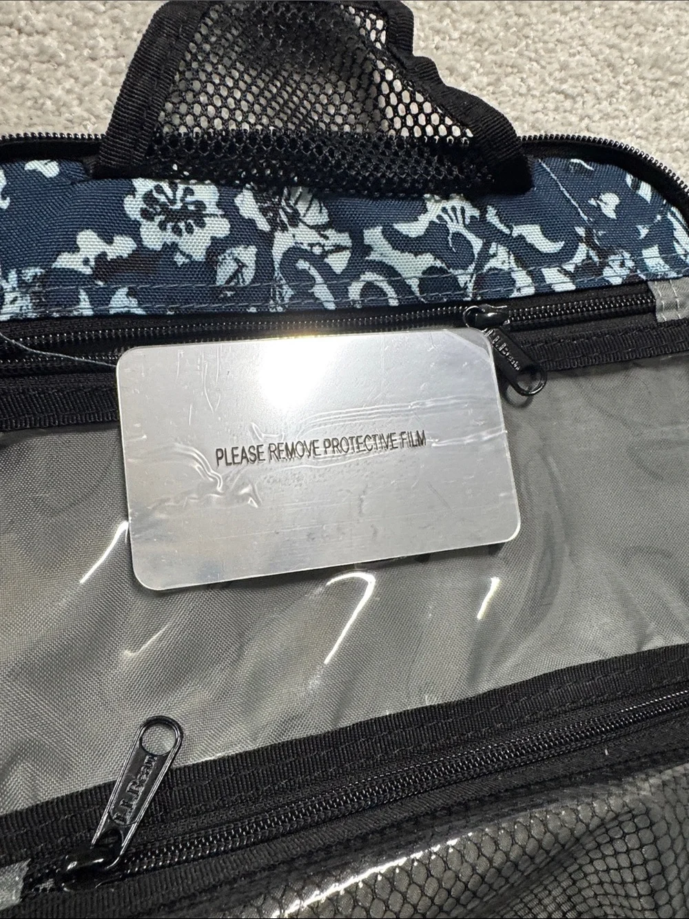 NWT L.L. Bean Floral Cosmetic Case Travel Toiletry Bag Vacation Luggage